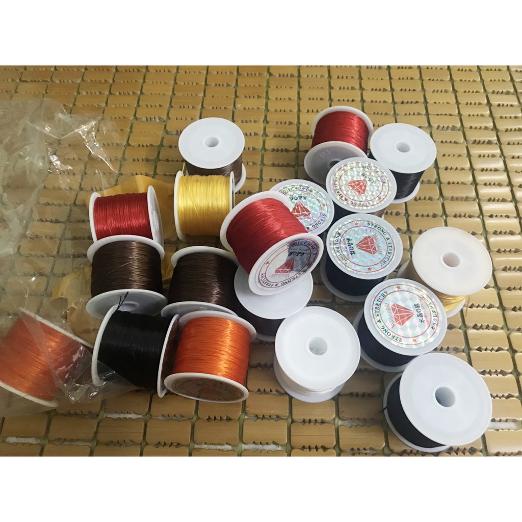 Dây chun cước sâu vòng tay - phụ kiện trang sức - nhiều màu sắc