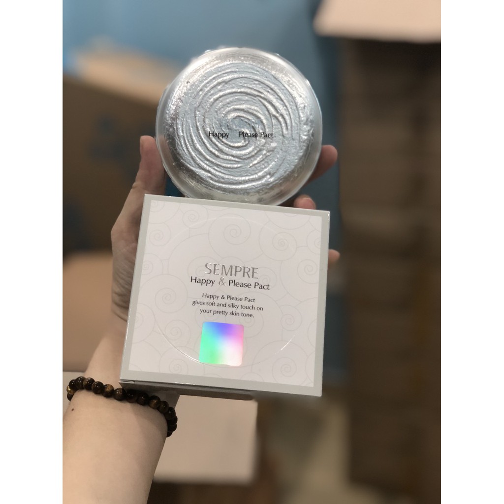 Phấn phủ siêu mịn Geo Sempre Happy & Please Pact 22g