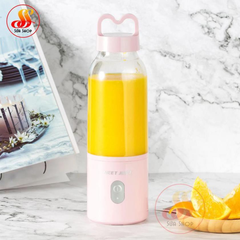 [CÓ SẴN- CHÍNH HÃNG LOẠI 1] Máy Xay Sinh Tố Đa Năng Cầm Tay Meet Juice - Xay cực nhanh 9s, cao cấp, an toàn