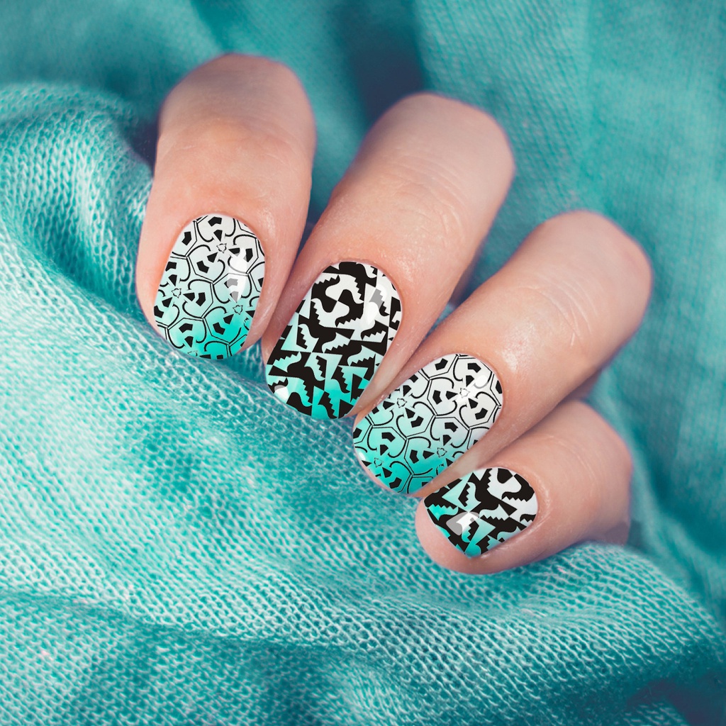 Bảng In Họa Tiết Trang Trí Móng XL-006 6*12cm