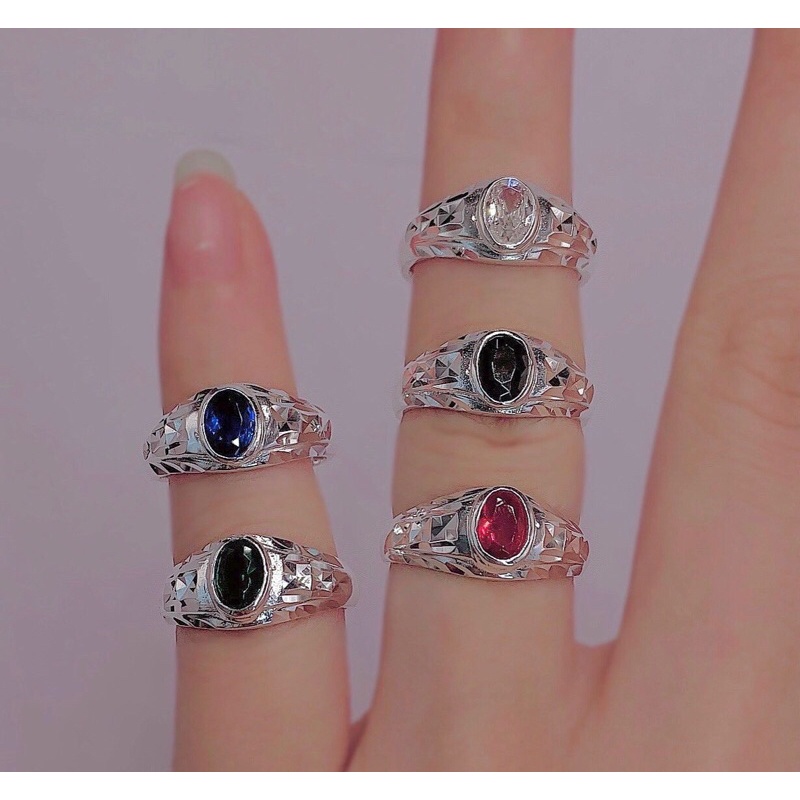 Nhẫn cho bé trai🤗bạc chuẩn gắn đá.