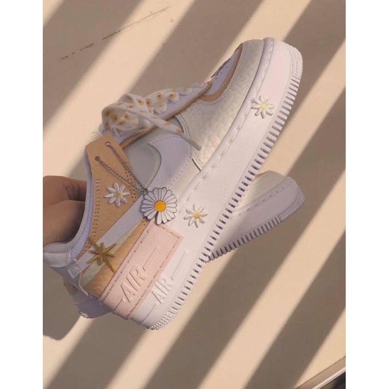 Giày Nike Air Force 1 Shadow Spruce Aura CK3172-002 Màu Trắng - Vàng