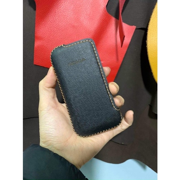 Bao da e71 e72 dạng rút ngang handmade da bò thật 100%
