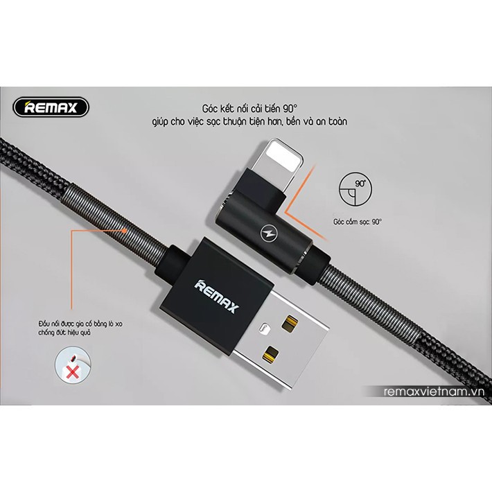 [ Chính hãng ] Cáp sạc vải quấn lò xo 2 đầu Micro USB Remax RC-119m, ligthing iphone RC-119i, type C RC-199a