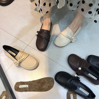 [ORDER] Giày ulzzang thắt nơ đính hạt ba màu (ảnh thật ở cuối)
