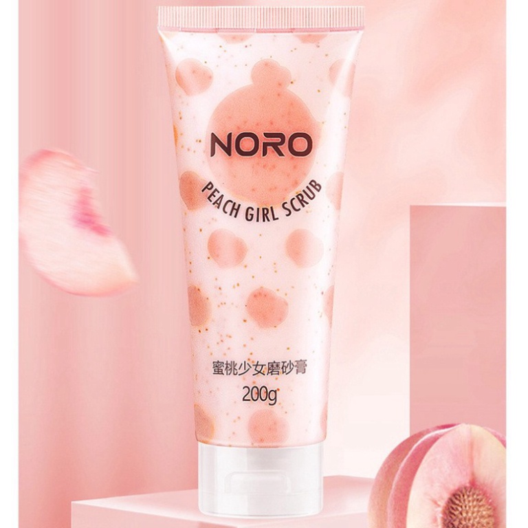 Kem tẩy da chết body đào Noro 200g dạng tuýp nội địa trung Peach Clear Body Scrub NTTBC3