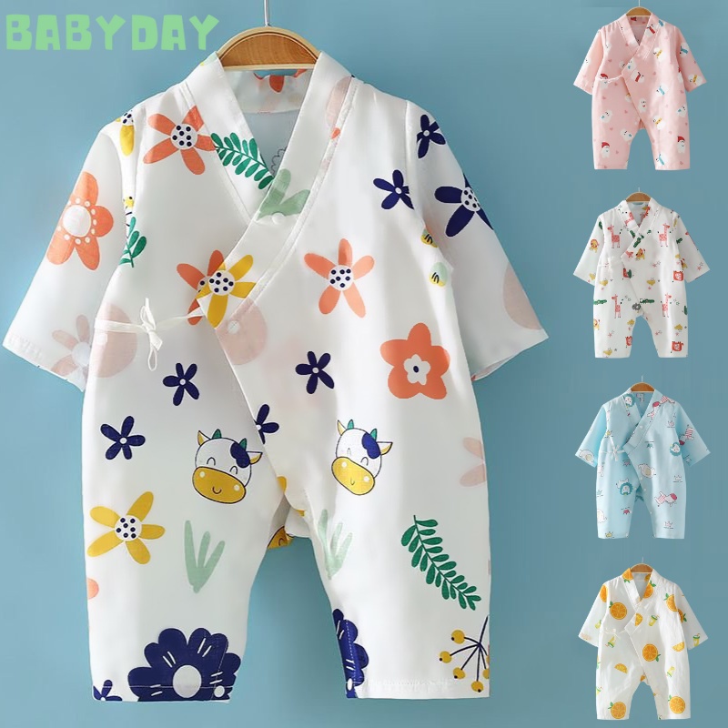 Body Yukata LOTUKA Kiểu Buộc Dây Chất Thun Mềm Mịn Cho Bé 3-12kg