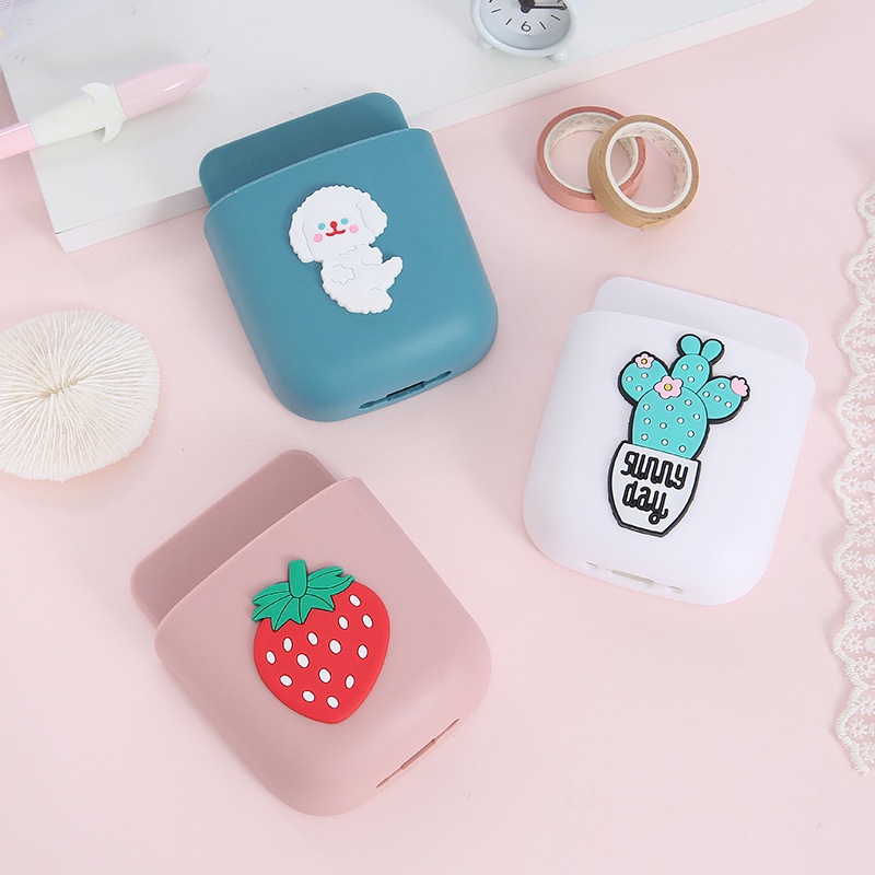 TAILI cute Wall Mounted Storage Box Mobile Phone Plug Holder Stand Rack Organizer Case