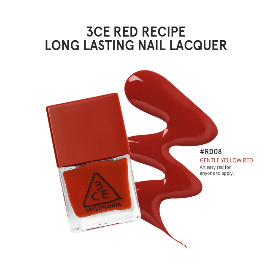 SƠN MÓNG TAY [3CE] RED RECIPE LONG LASTING NAIL LACQUER #RD08