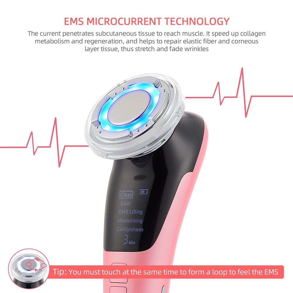 Thiết bị chăm sóc da FOREVERLILY nóng và mát EMS