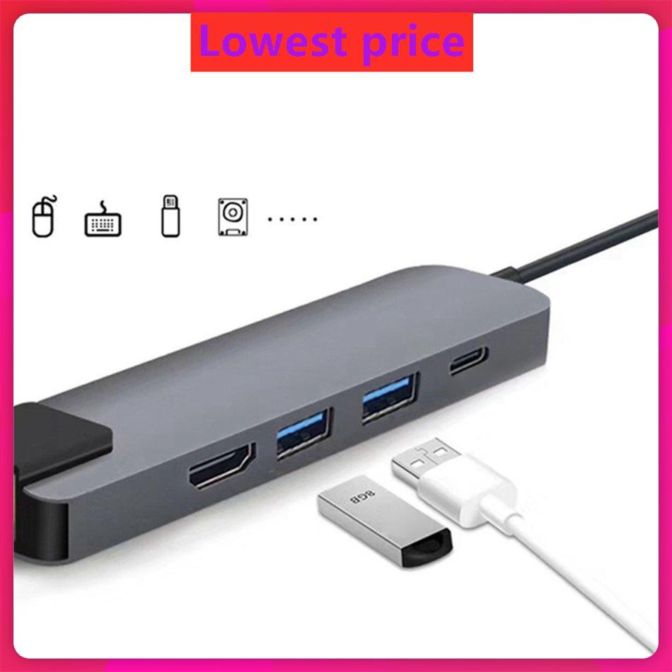 5 in 1 Multifunctional USB Type C Hub Hdmi USB C Hub to Gigabit Rj45 Adapter