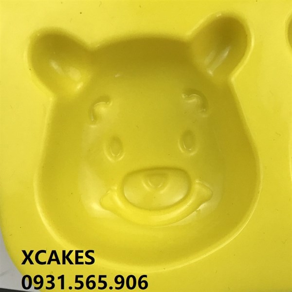 Khuôn Silicone Gấu Pooh 4C