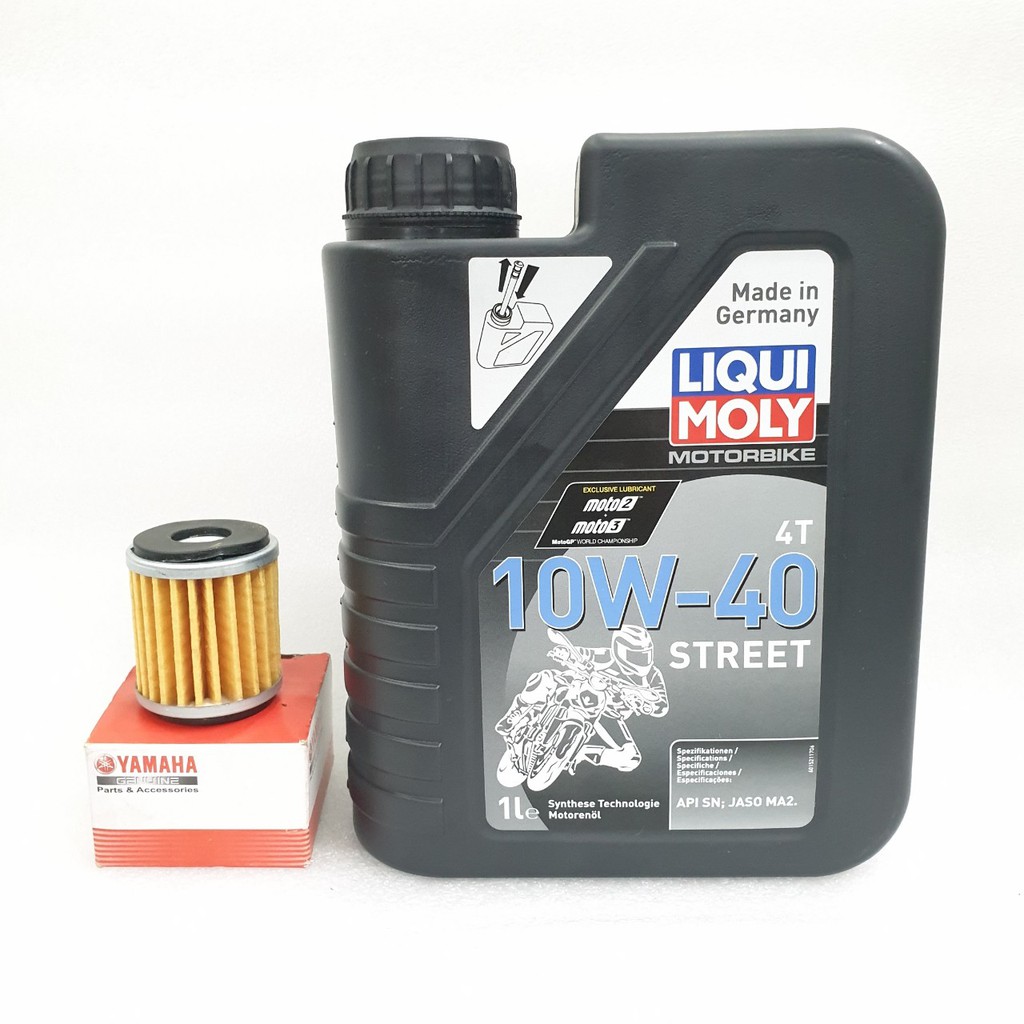 NHỚT XE SỐ LIQUI MOLY 4T 10W40 STREET tặng lọc nhớt Yamaha