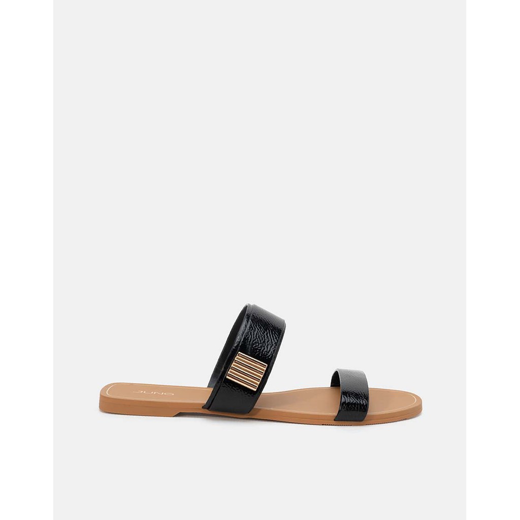 [WABRJN50 - giảm 10% đơn 250K] JUNO - Giày Sandal Bệt Quai Ngang Khóa Trang Trí - SD01108