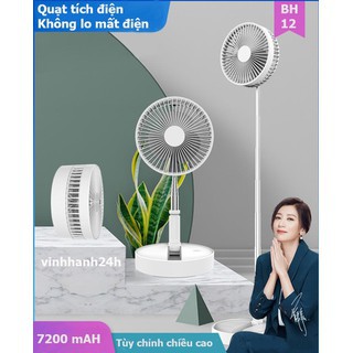 Quạt tích điện di động 3 kiểu dáng thông minh để bàn, Quạt gấp gọn mini đa năng