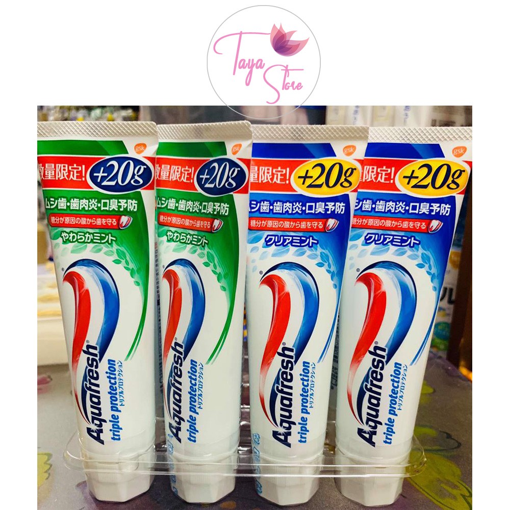 Kem đánh răng Aquafresh Triple Protection 140g Nhât Bản tặng thêm 20g