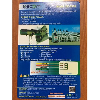 BỘ ĐIỀU KHIỂN CỬA CUỐN TỰ ĐỘNG