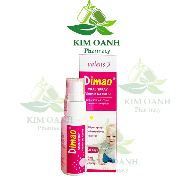 Dimao Oral Spray, bổ sung Vitamin D3 dạng xịt 400IU, hỗ trợ giúp tăng chiều cao cho bé