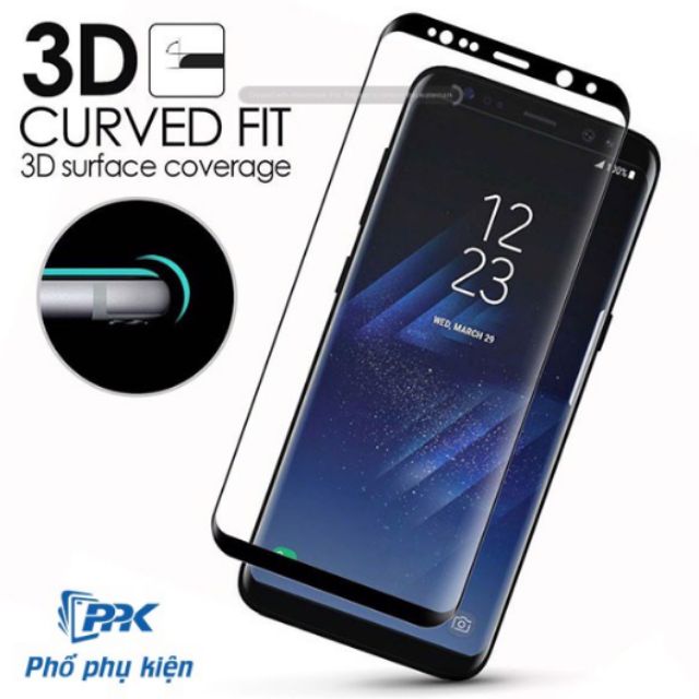 Kính cường lực 4D cho Samsung S8 Plus/ S8+ Full màn hình tràn viền