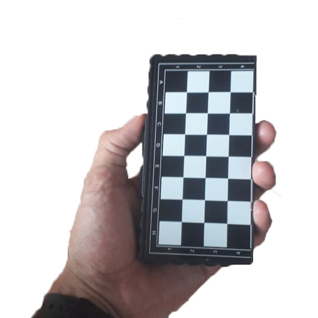 Bộ cờ vua bỏ túi đen trắng (15cm x 15cm)