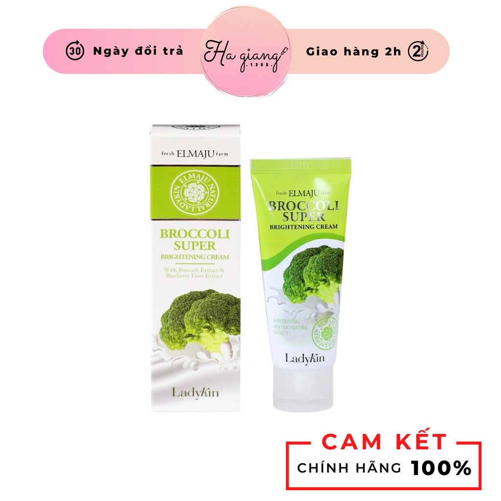 Kem dưỡng trắng da Bông Cải Xanh Ladykin giúp dưỡng ẩm, làm sáng da