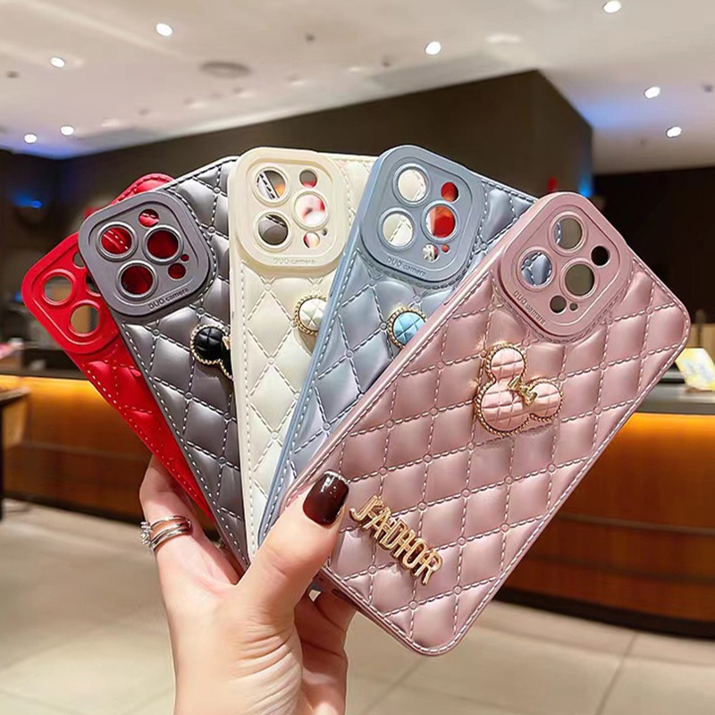 Ốp Điện Thoại Họa Tiết Chuột Mickey Đính Đá Mạ Điện Cho iPhone 13 12 11 Pro MAX X XS MAX XR 78 Plus