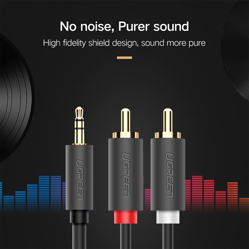 Cáp Audio 3.5mm ra 2RCA Cao Cấp UGREEN AV102