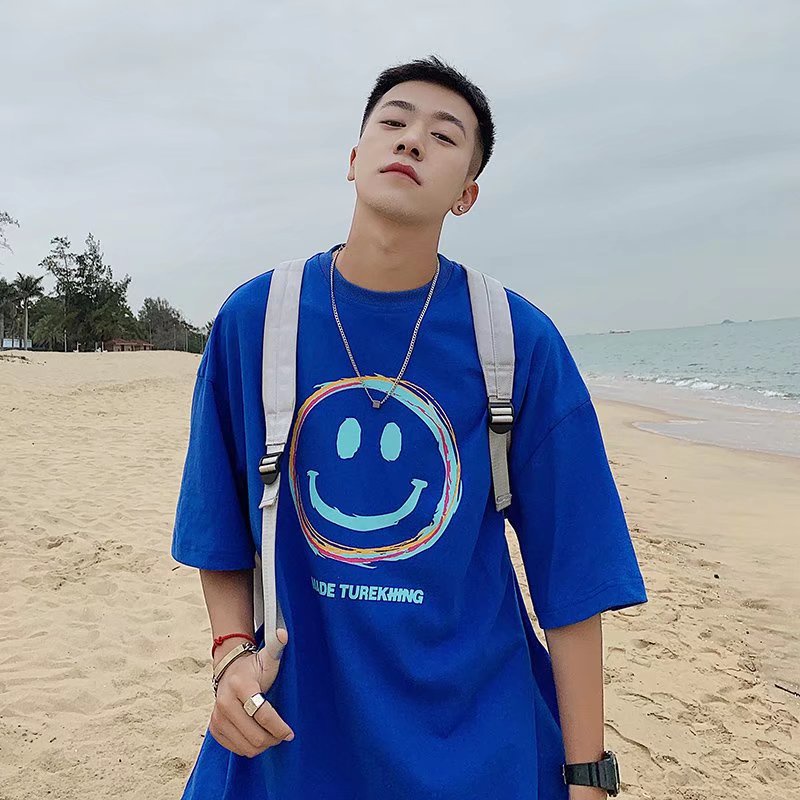 Áo Thun Mùa Hè Dáng Rộng In Chữ Phong Cách Hip Hop Hàn Quốc Có size Lớn M-8XL Cho Nam Giới