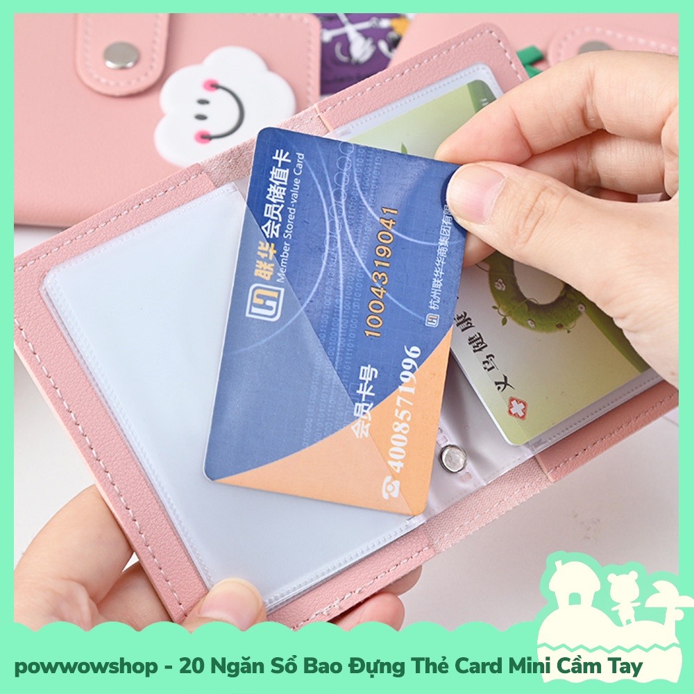 [Sẵn VN - Hỏa Tốc] 20 Ngăn Sổ Bao Thẻ Đựng Card, Amiibo Mini Cầm Tay Phong Cách Đáng Yêu Cute Style