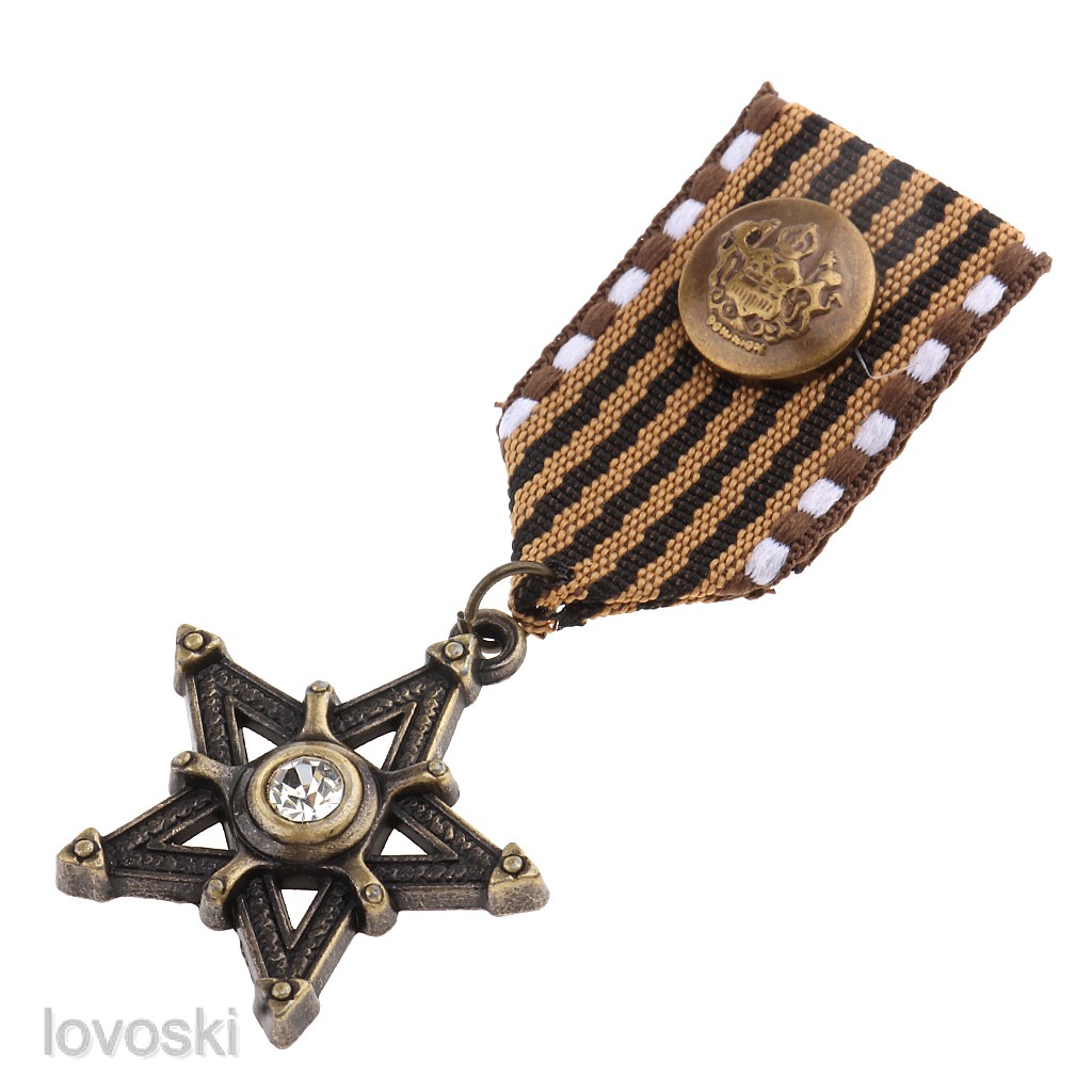 Ghim Cài Áo Đính Đá Hình Ngôi Sao Vintage Thời Trang Cho Nam