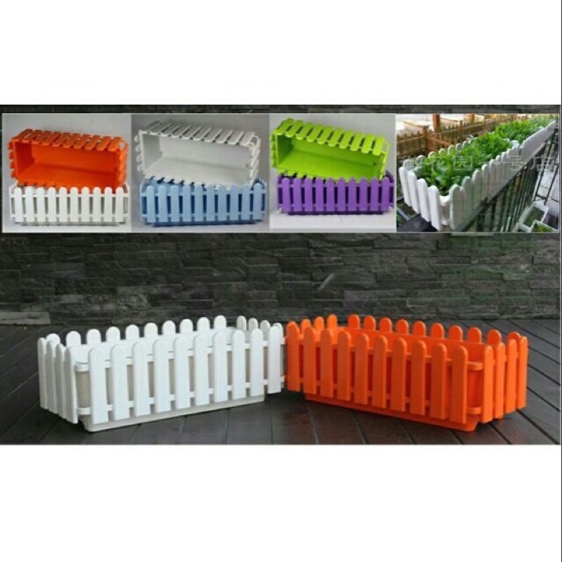 CHẬU HÀNG RÀO MÀU TRẮNG SEZI TO - KÍCH THƯỚC 45X20X15CM HÀNG LOẠI 1 BÓNG ĐẸP