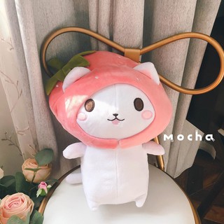 Gấu Bông Thỏ Mặt Cá Và Dâu
