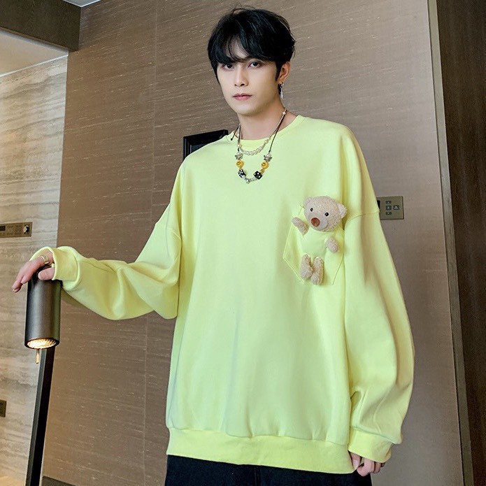 ÁO PHÔNG, ÁO TAY DÀI, ÁO THUN TRƠN CỔ TRÒN TÚI GẤU - LJIN STORE | BigBuy360 - bigbuy360.vn