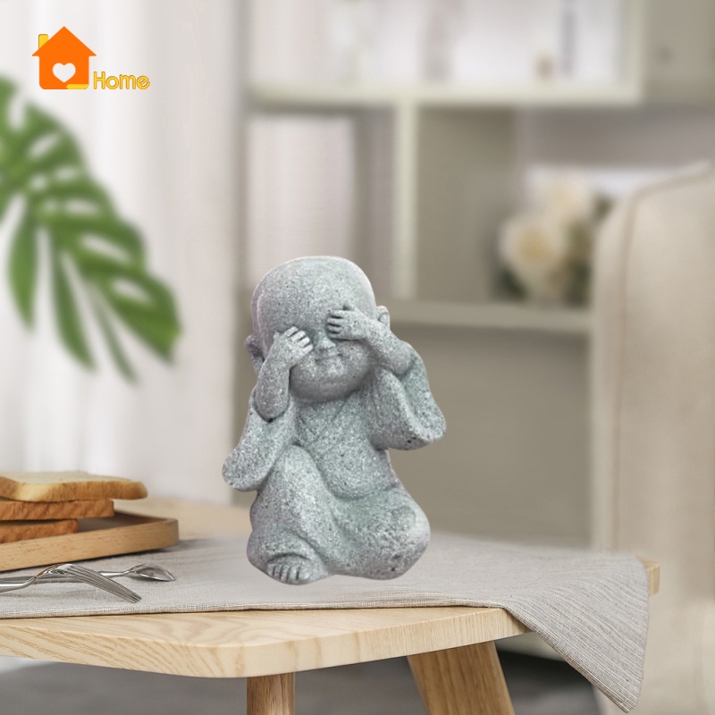 Tượng hình chú tiểu nhỏ đáng yêu dành cho trang trí