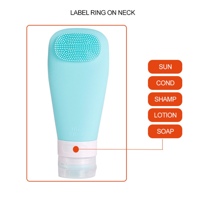 Bình Đựng Dầu Gội Chống Rò Rỉ Bằng Silicone Tiện Dụng Khi Đi Du Lịch