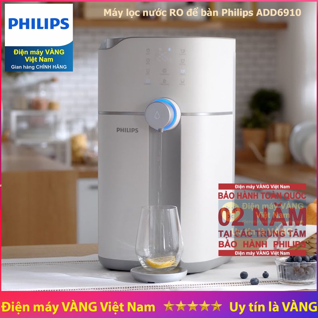 Máy lọc nước RO để bàn Philips ADD6910 không cần lắp đặt, lấy nước nóng trong 3 giây