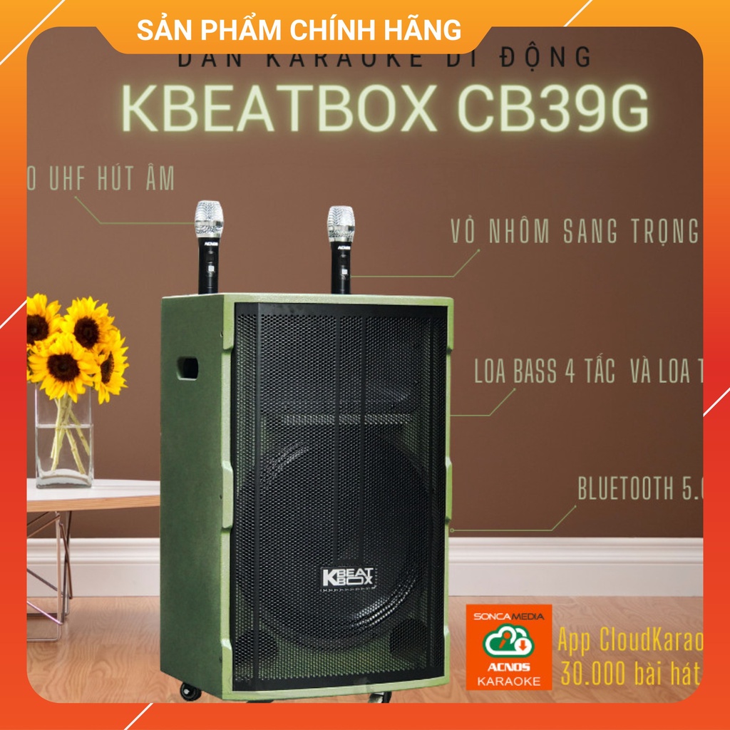 Loa Kéo 4 Tấc Công Suất Lớn Acnos -Tặng 2 micro - Bass Siêu Trầm - Đỉnh Cao Âm Thanh