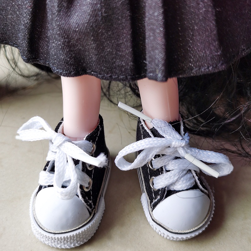 Giày cho búp bê 1/6 giày canvas cho búp bê 30cm bjd cỡ 5cmx3cm