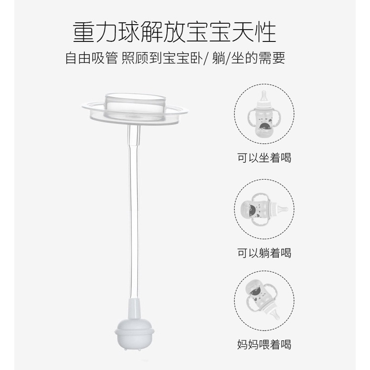 Bình Sữa 150ml Có Ống Hút Và Tay Cầm Tiện Dụng Cho Bé