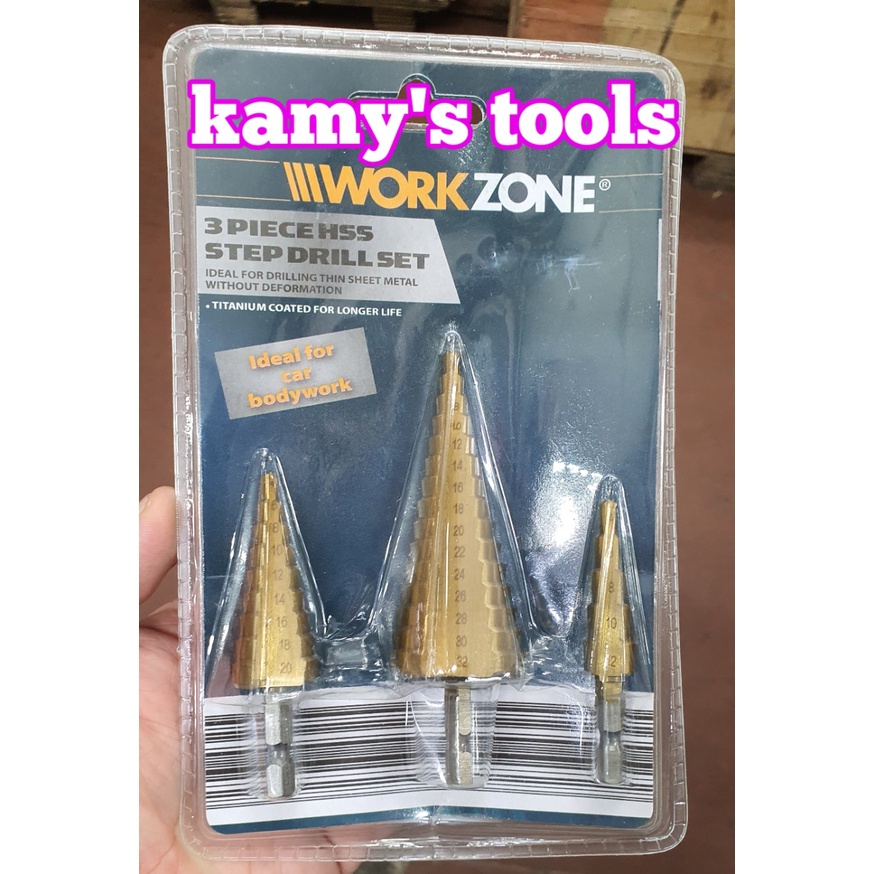 Mũi Khoan Tháp Đa Năng 1 Bộ 3 Mũi Workzone, Nur, Mũi Khoan Nhôm