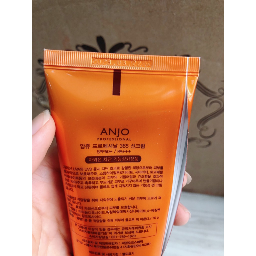 [Cam kết 100% Auth] Kem chống nắng Anjo Professional SPF 50+ PA+++ 365 Sun Cream