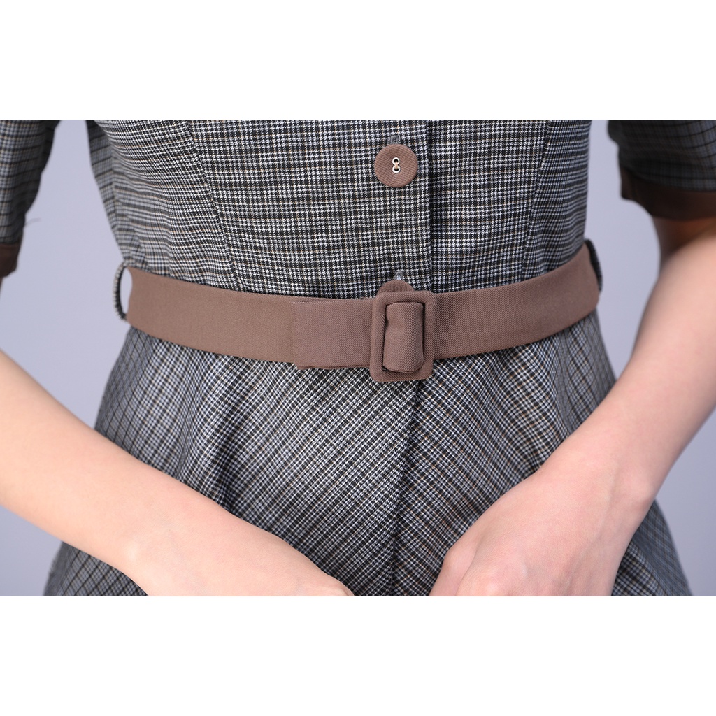 Sét Bộ Nữ Công Sở Cao Cấp LUPERI LFSB499 Áo Cộc Tay Phối Đai Kết Hợp Quần Dài