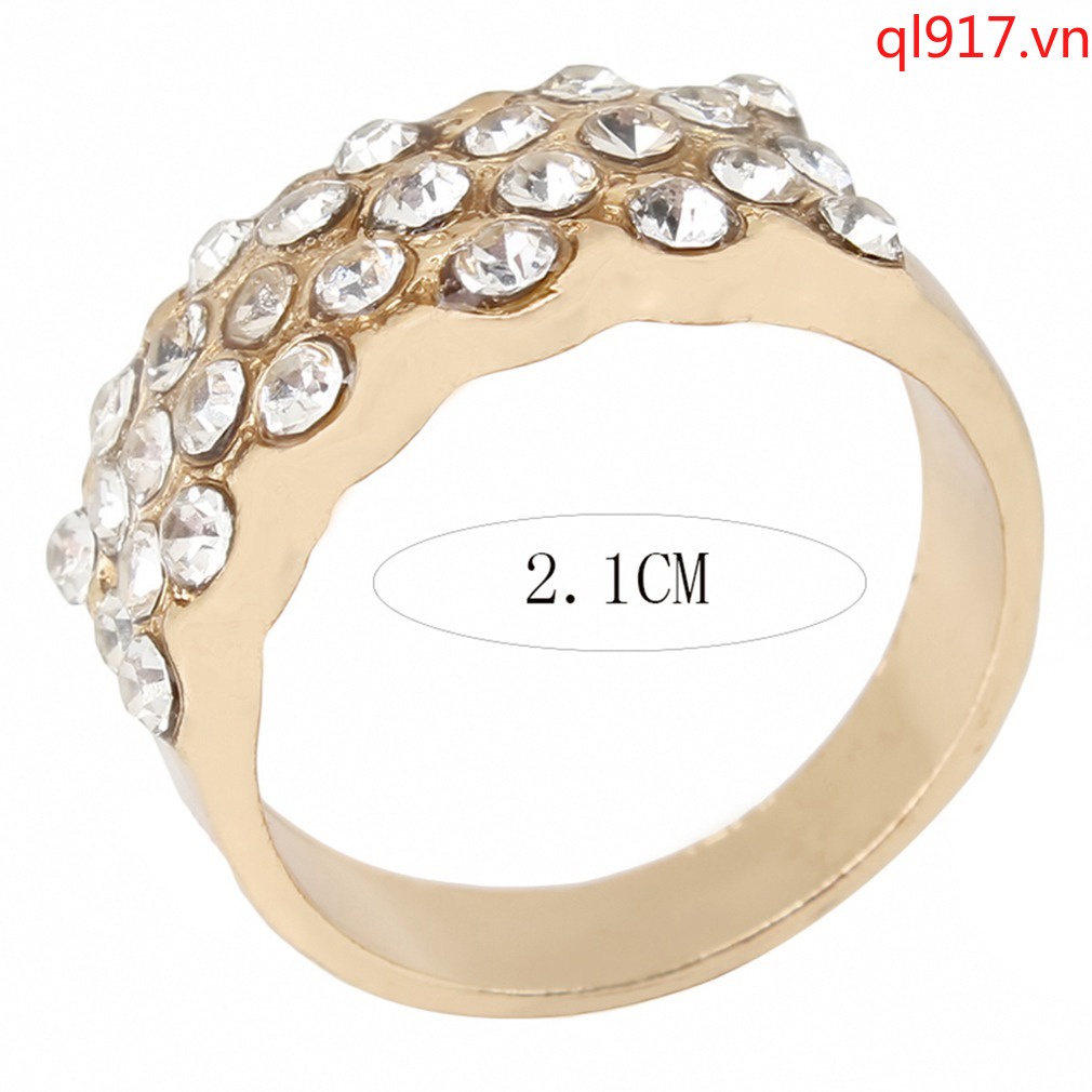 Nhẫn Cưới Mạ Vàng Hồng Đính Kim Cương Nhân Tạo