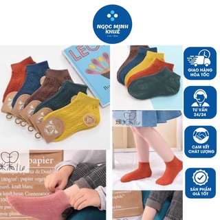 Set 10 đôi tất, vớ trẻ em len gân dệt kim cổ ngắn vintage