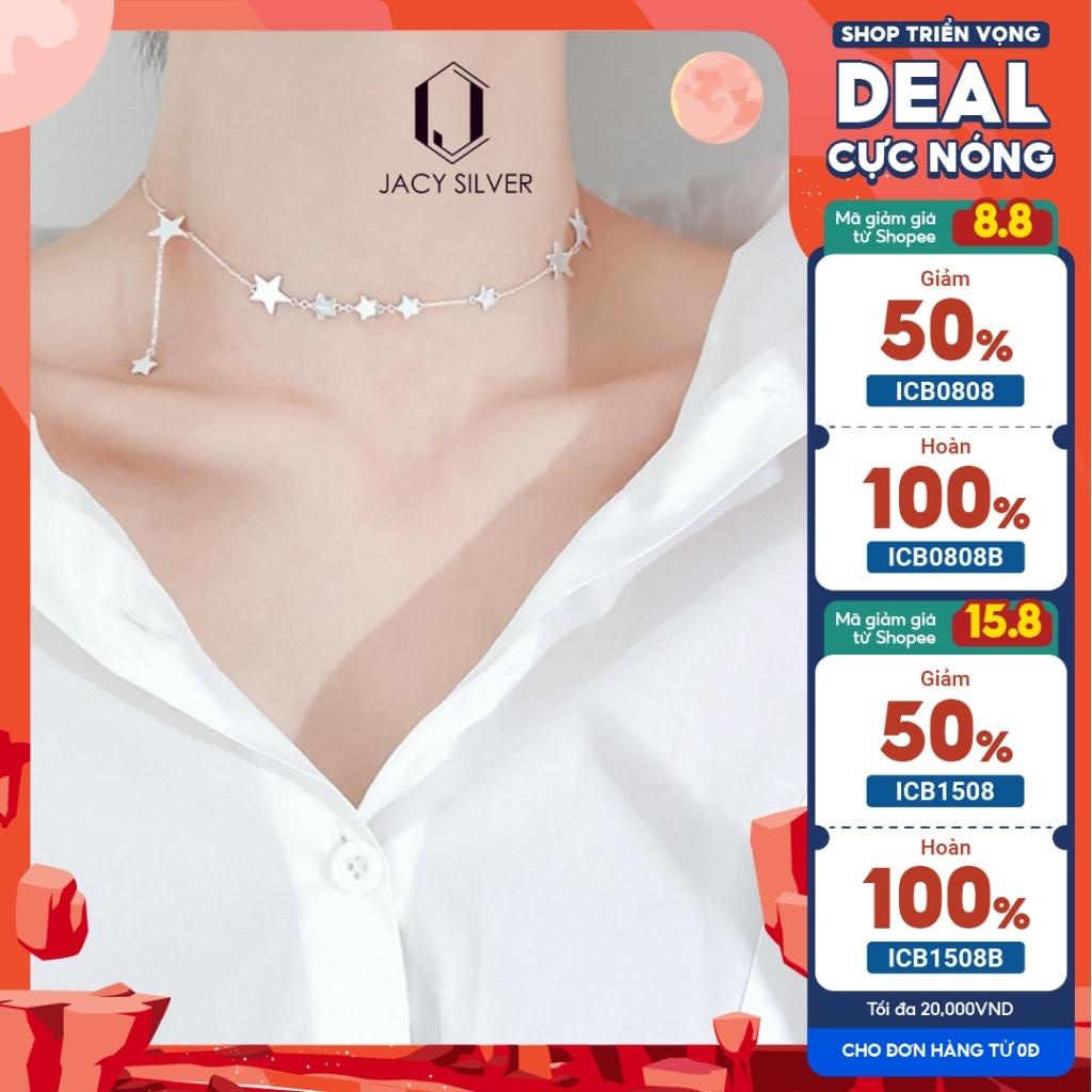 Dây Chuyền Bạc 925 Choker Ngôi Sao, Vòng Cổ Bạc Ý Cho Nữ Jacy Silver DC1022