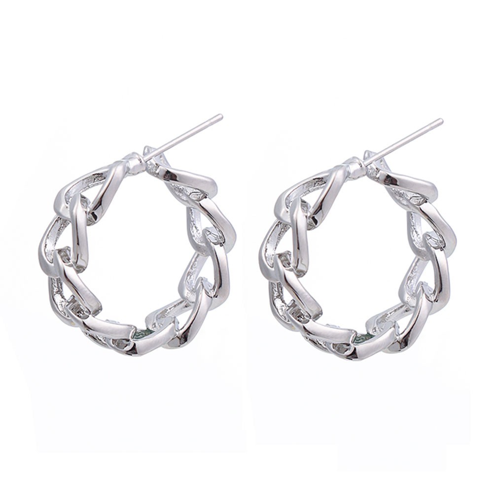 Khuyên Tai Tròn Bằng Kim Loại Nhiều Màu Sắc Thời Trang Cho Nữ