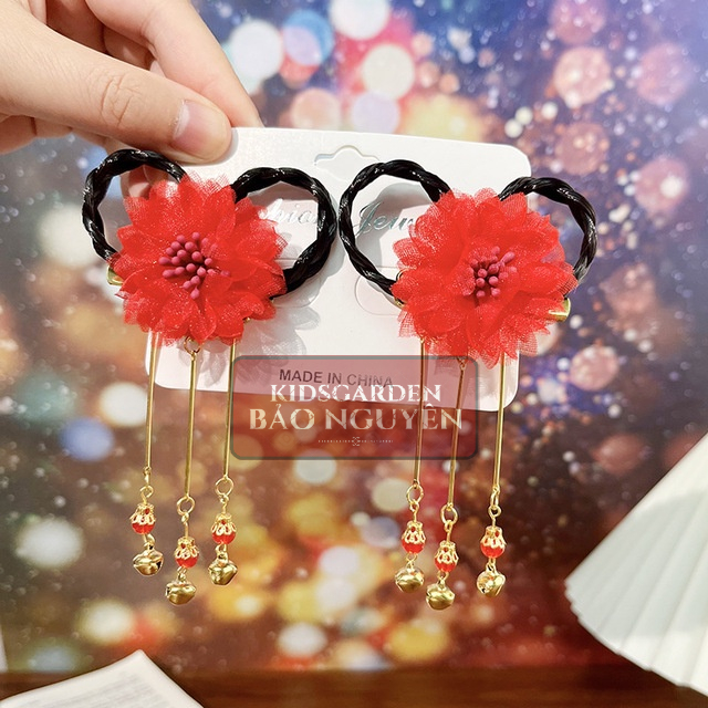 Kẹp tóc đẹp cho bé yêu mẫu có bím tóc giả cổ trang/cosplay - KIDSGARDEN BẢO NGUYÊN