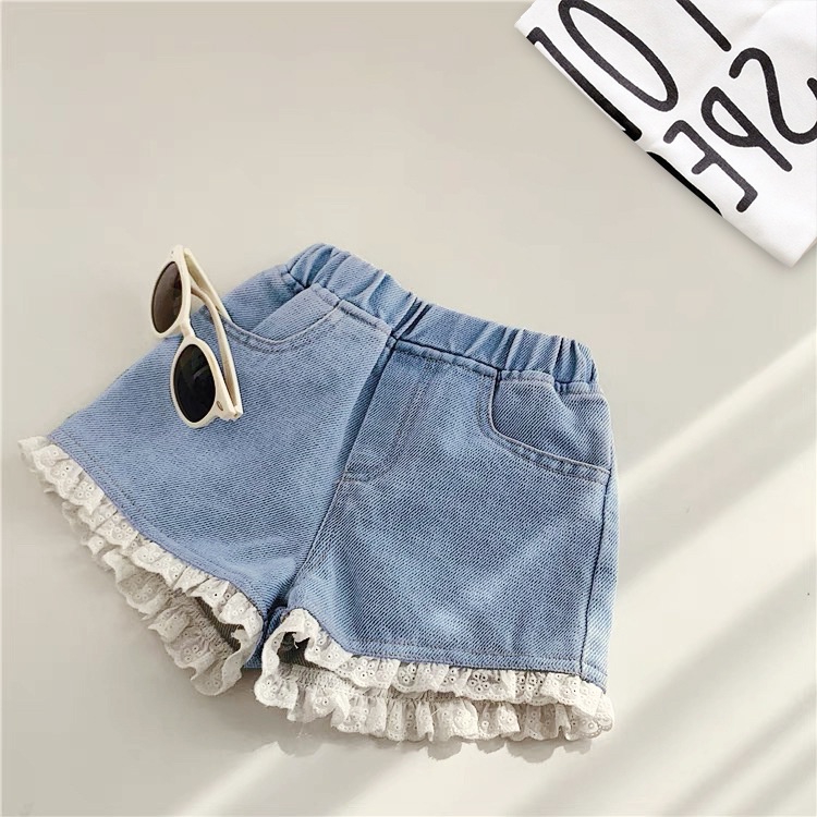 Quần Short Denim Mỏng Thời Trang Dành Cho Bé Gái 2 Tuổi