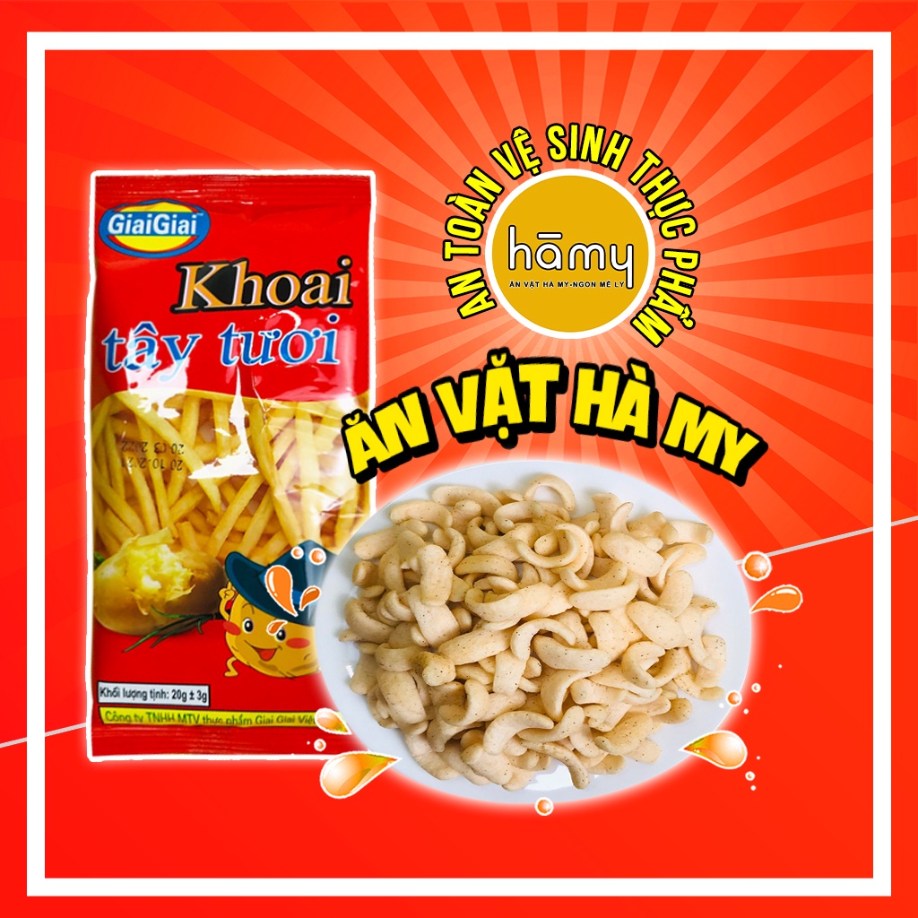 Snack khoai tây tươi gói 20g đồ ăn vặt Hà My