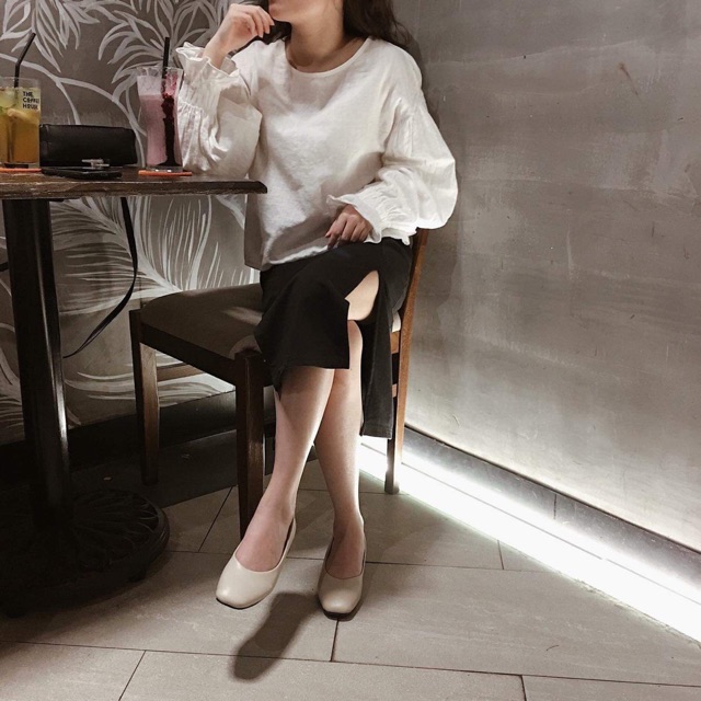Set áo tay bồng + chân váy